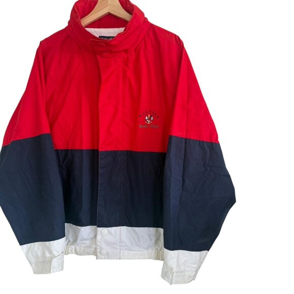 NAUTICA RED BLUE WINDBREAKER JACKET OUTDOOR WOMENS SIZE LARGE - Picture 3 of 8